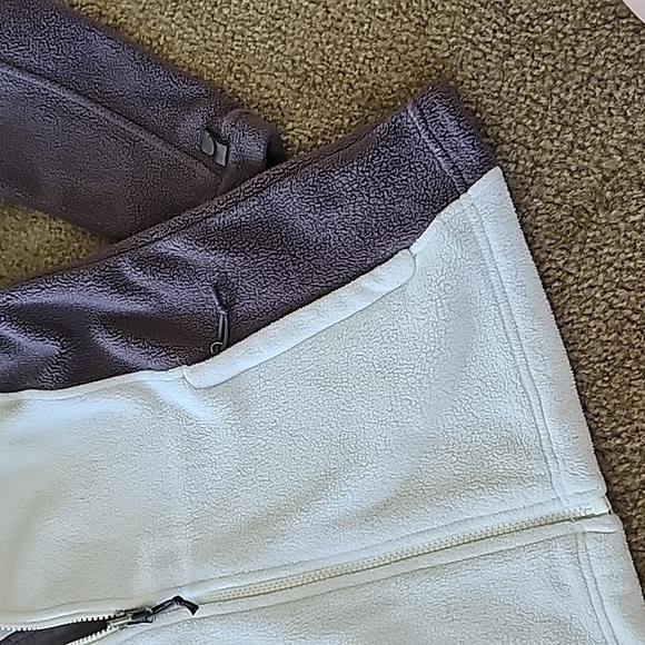 The North Face Fleece Zip Up Jacket Small White Purple - Picture 5 of 6